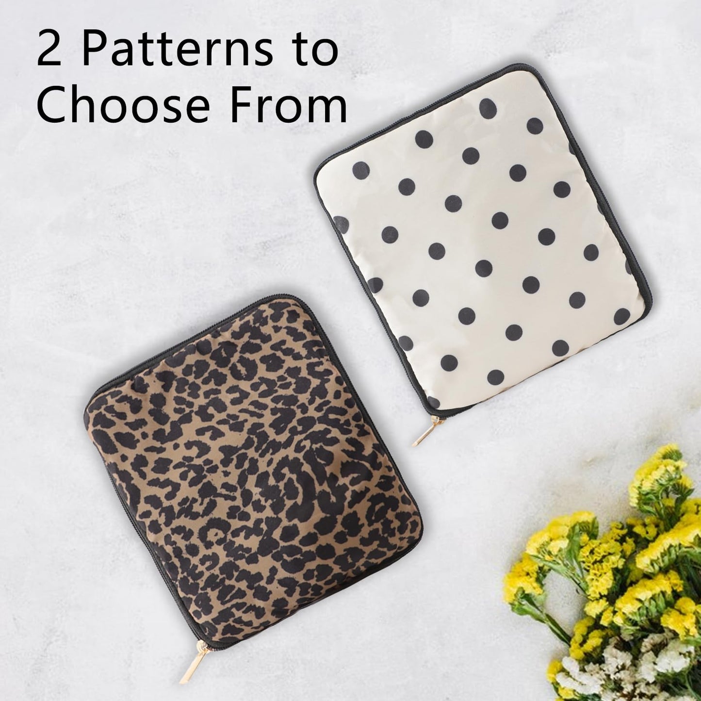 U+U Travel Jewelry Case for Women Portable Jewelry Travel Organizer for Journey-Rings, Necklaces, Earrings, Bracelets (Leopard)