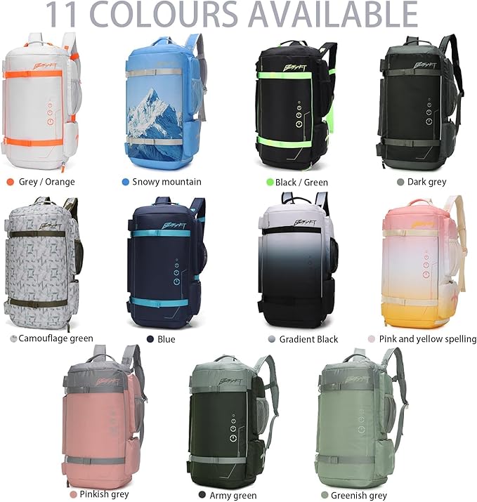 BESMART 40L Extra Large Gym Backpack for Men, Big Gym Bag with Shoes Compartment, Waterproof Heavy Duty Duffel Bags, Men's Workout Backpacks for Outdoor Sport,Hiking,Camping,Travel