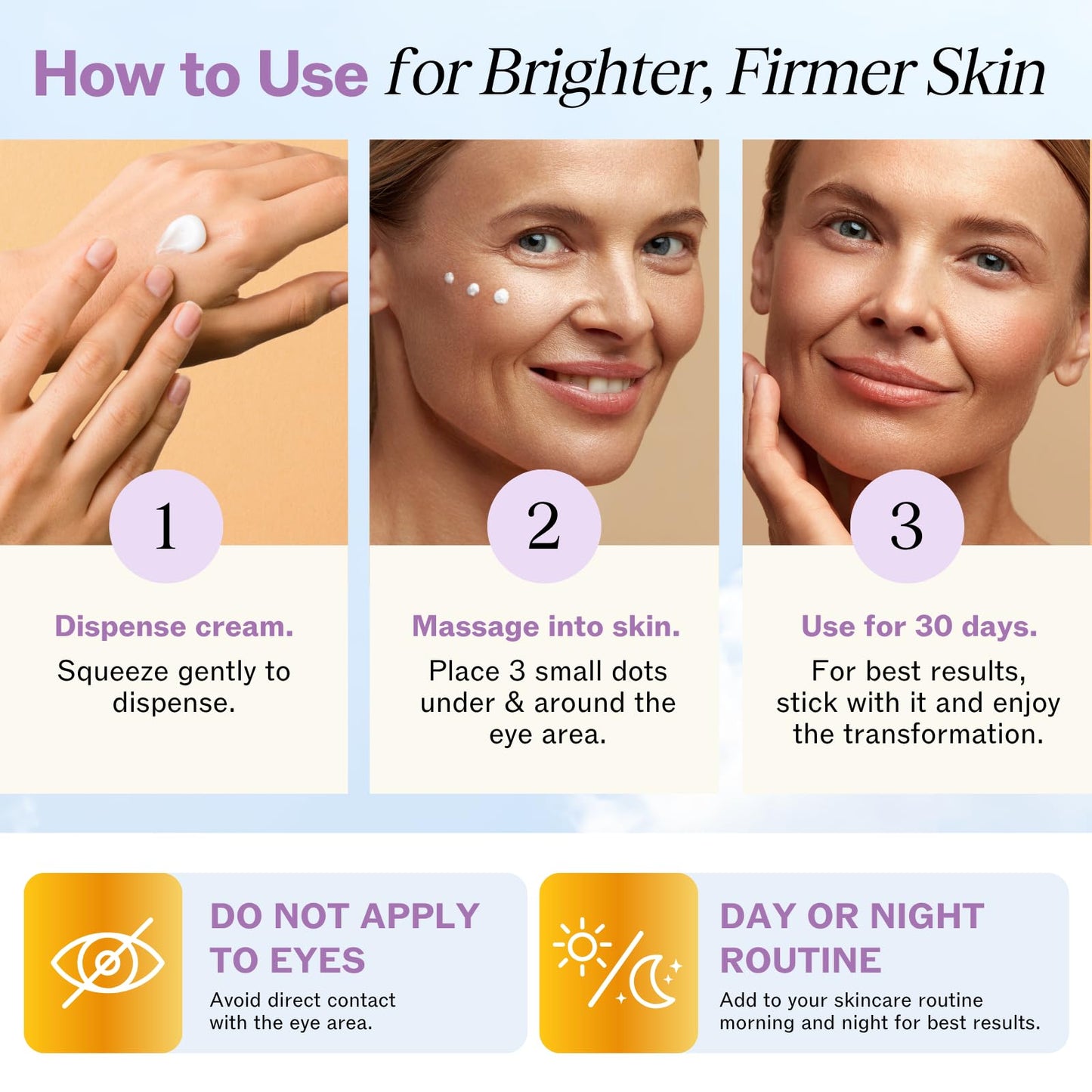 LilyAna Naturals Eye Cream for Dark Circles and Puffiness, Anti Aging Under Eye Cream for Wrinkles and Bags helps Improve Dryness; for Sensitive Skin (Bottle, 1.0 Ounce (Pack of 1))