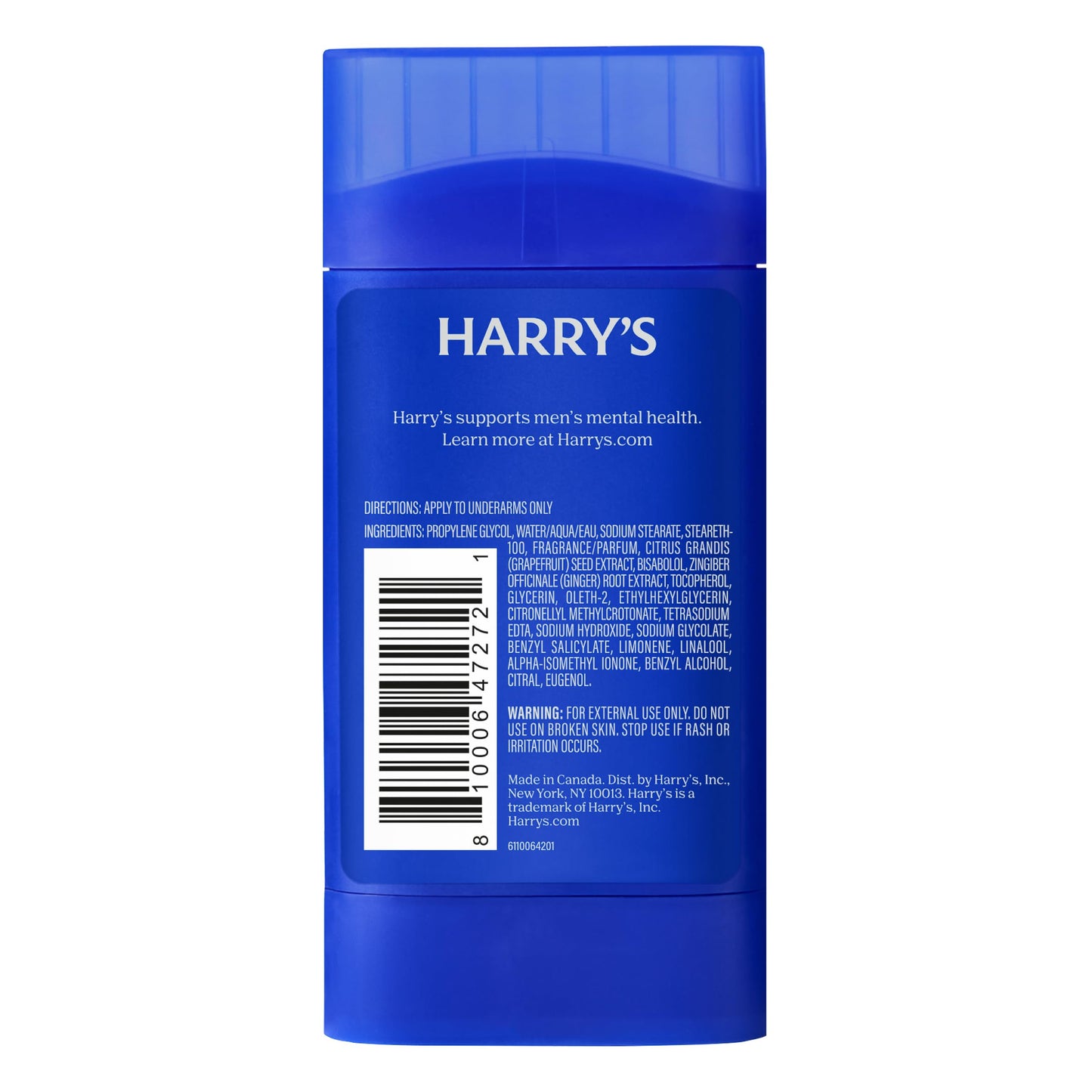 Harry's Aluminum Free Deodorant for Men - Odor Control, Redwood Scent, 2.5 Oz, 3-Pack, Men Deodorant Aluminum Free
