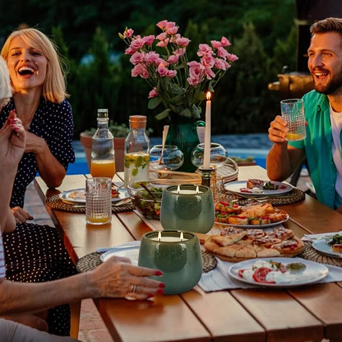 1 Pack Outdoor Citronella Candle Ceramic Mug |Outdoor - Safe for Picnic, Patio, Camping Adventures & Indoor, Great Gift Idea.