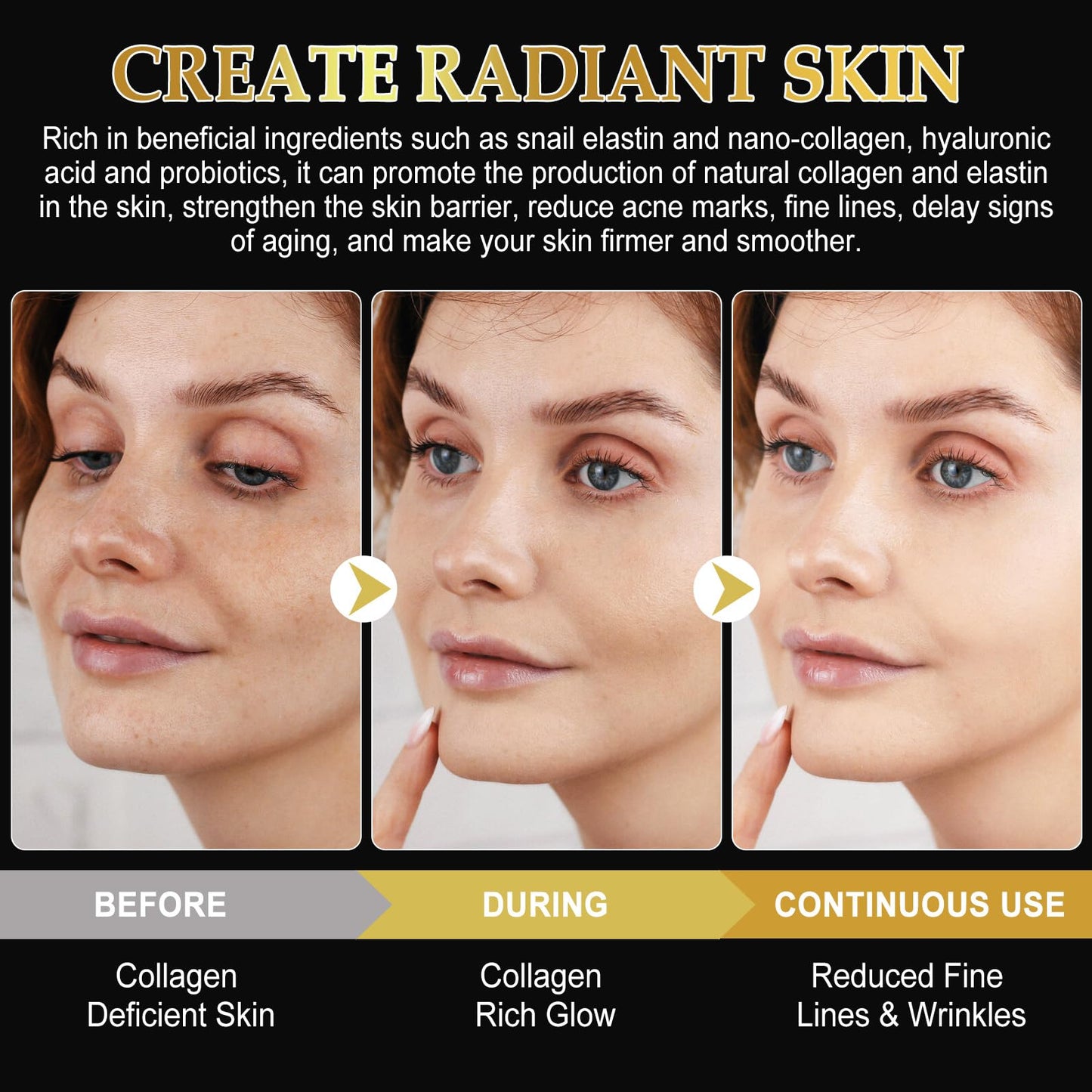 Advanced Snail Mucin Glass Glow Hydroge, Face Masks Skincare 6 EA, Collagen Face Mask, Snail Mucin Sheet Mask, Travel Essentials, Face Masks for Dry, Sensitive Skin, Korean Skin Care