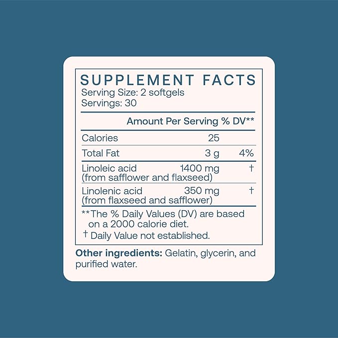 BodyBio Balance Oil - Vegan Omega 3 6 Supplement – Cold-Pressed Safflower & Flaxseed Oil – Supports Brain Function, Healthy Skin, and Mood