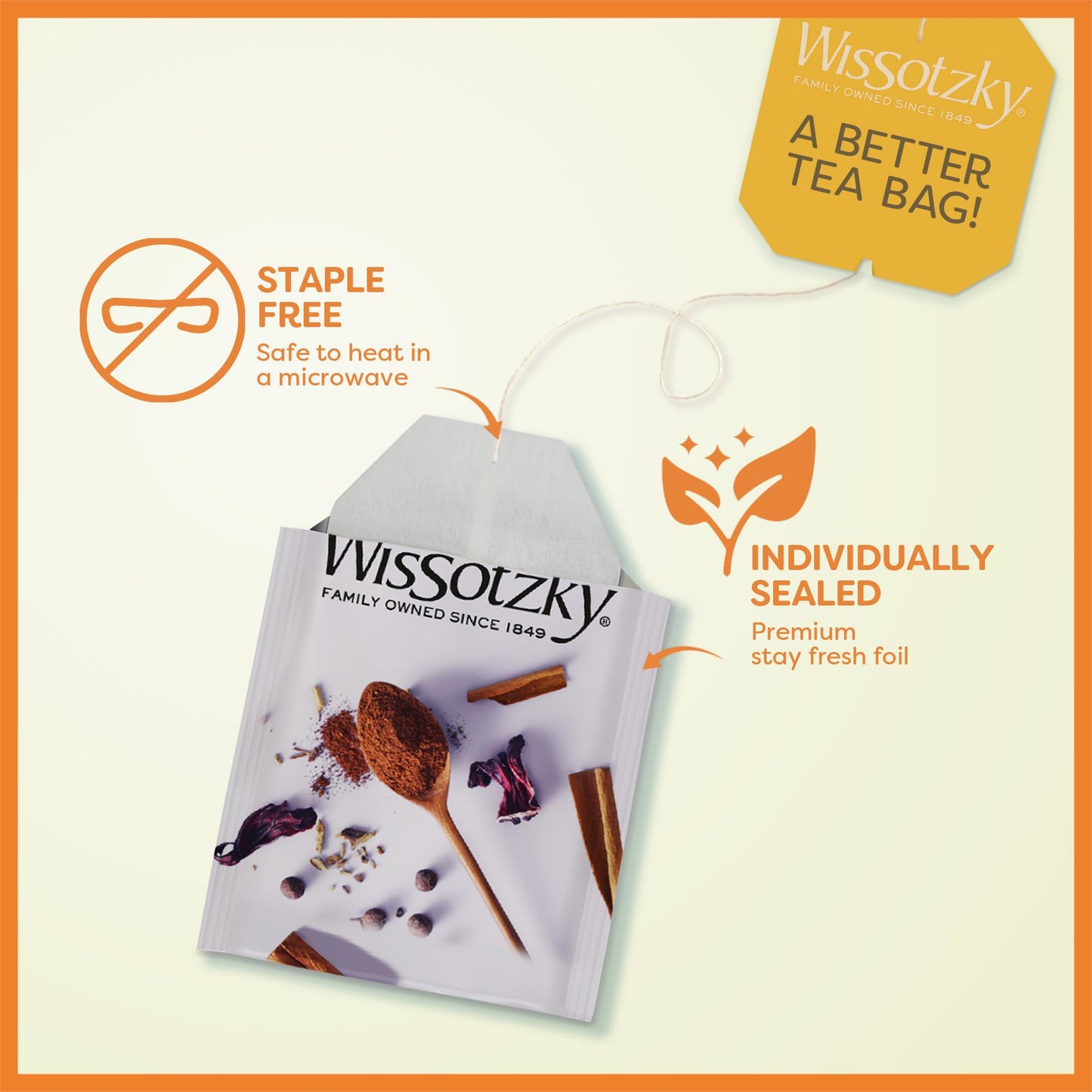Wissotzky Herbal Variety Pack Tea Assortment, 18 Tea Bags | Caffeine Free | Herbal Tea Sampler
