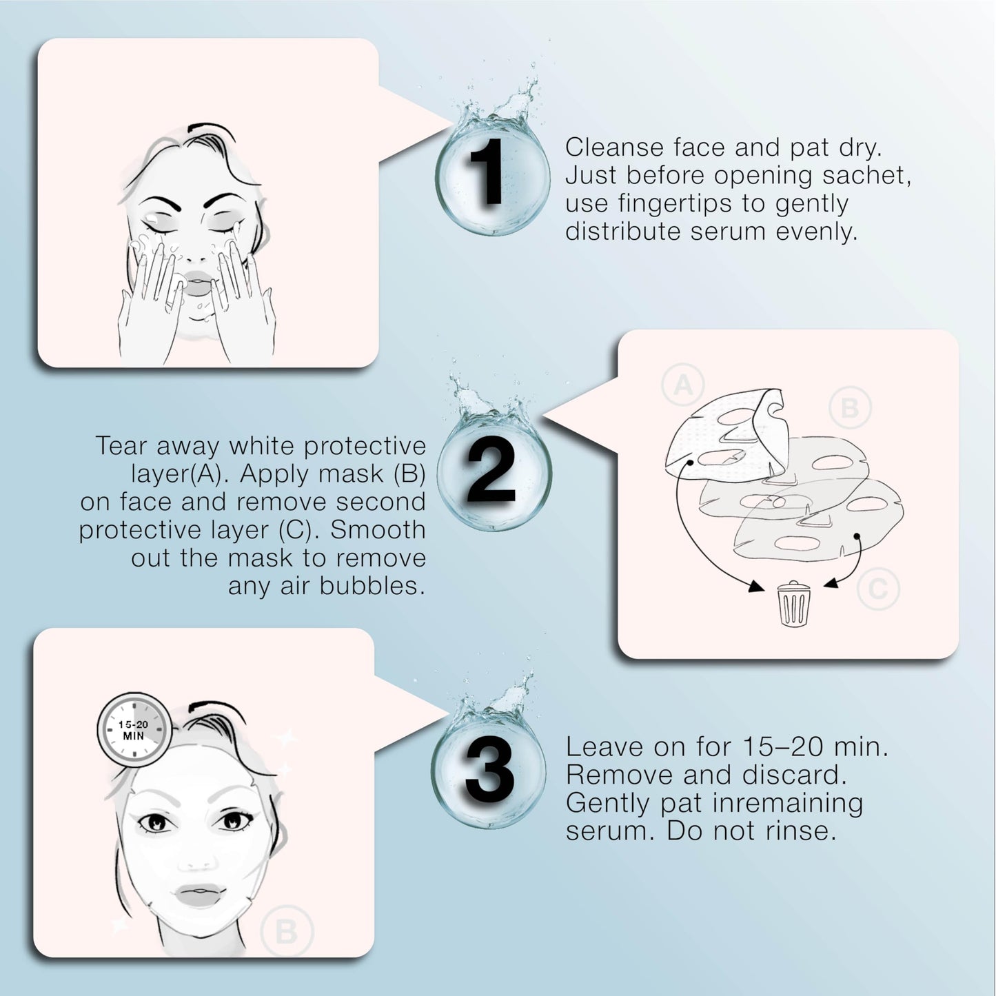 STARSKIN Red Carpet Ready Bio-Cellulose Face Mask – 4 Pack (40 g Each), Instant Hydration & Glass-Skin Glow, Coconut-Fermented Fiber, K-Beauty