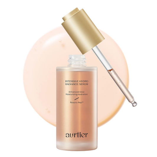 Aurtier Intensive Hydro Radiance Serum, Dewy & Deep Hydration, Glow Glass Skin, Anti-aging care with Niacinamide, Vitamin C, Collagen, Korean Skin care 1.69 fl oz