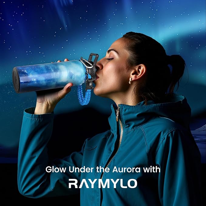 40oz Insulated Water Bottle, Triple Wall Vacuum Stainless Steel Water Bottles - Keeps Cold 48H, Reusable Metal water flask Jug for Gym, Sports, Camping, Hiking,Travel, Starlight Blue