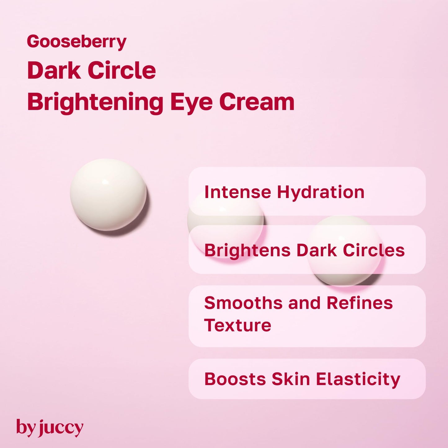 BYJUCCY Gooseberry Dark Circle Brightening Eye CreamㅣFor Puffy Eye Bags, Wrinkles, Fine Lines | Vitamin C, Glutathione, PeptidesㅣAnti-aging Korean Skin Care | Korean Eye Cream | By Juicy | 1.01 Fl.oz