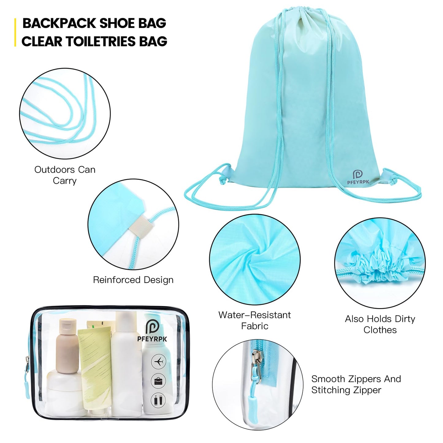 PFEYRPK Compression Packing Cubes for Suitcases,7 Set Travel Packing Cubes for travel,Expandable Organizers Bag Set & Travel Cubes for Luggage,Lightweight Durable Packing Organizers Blue.