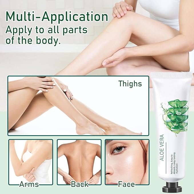8PCS Aloe Vera Gel for Face & Body,Hydrating Travel Size Pure Aloe Vera Gel Face Moisturizer for All Skin Type,No-sticky Long Lasting Refreshing Moisturizing Fast Absorbing Aloe Cream Gel,1.05 oz(F)