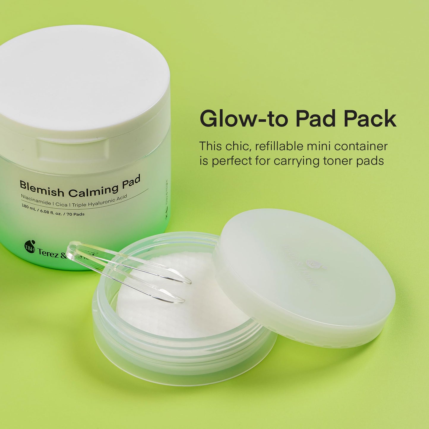 Small Travel Containers for Skincare: Korean Mini Containers with Lids for Toner Pads & Under Eye Patches DIY - Travel-Friendly, Reusable, Leak Proof Skincare Storage Made in Korea - 1 Empty Pack