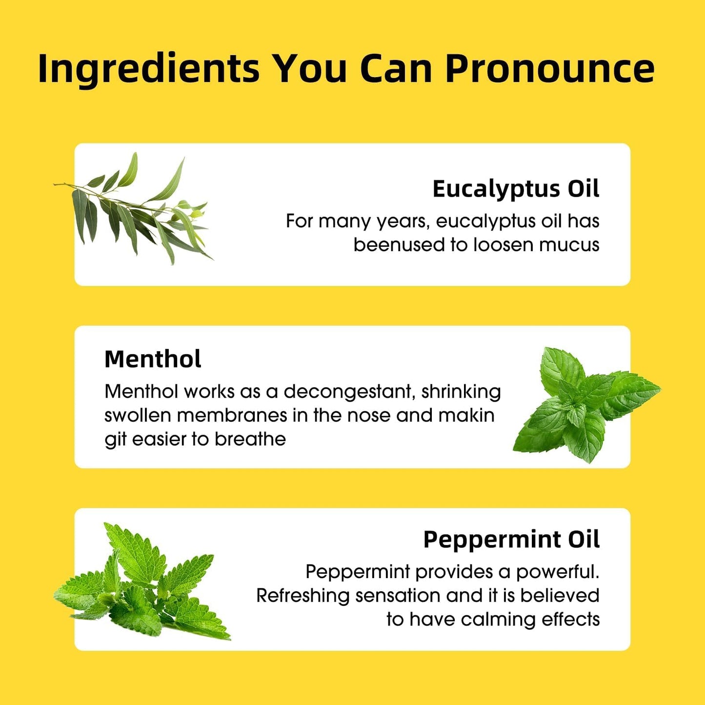 Herb Island 2 in 1 Nasal Stick Inhaler, Nose Refreshing VapoInhaler, Essential Oil Rub, On-The-Go, Freshing, Focus, Awake (3 pcs, Greengrape)