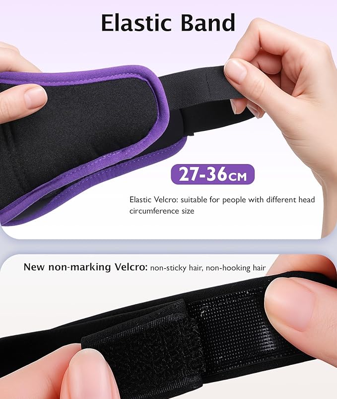 LC-dolida Sleep Mask with Headphones Bluetooth 5.4, 3D Sleeping Headphones for Side Sleepers Bluetooth Sleep Mask Blackout Bluetooth Eye Mask for Sleeping Travel Meditation Men Women