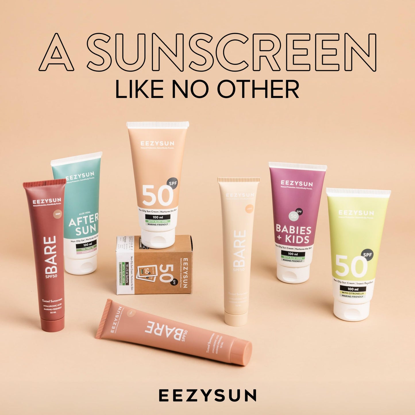 EEZYSUN SPF 50 Sunscreen and Insect Repellent Snap Packets - Sunscreen Travel Size Bug Repellent with Citronella Oil, Lemongrass, and Neem Oil - Reef-Safe Repellent - 10 Snap Packets (0.27 fl oz each)