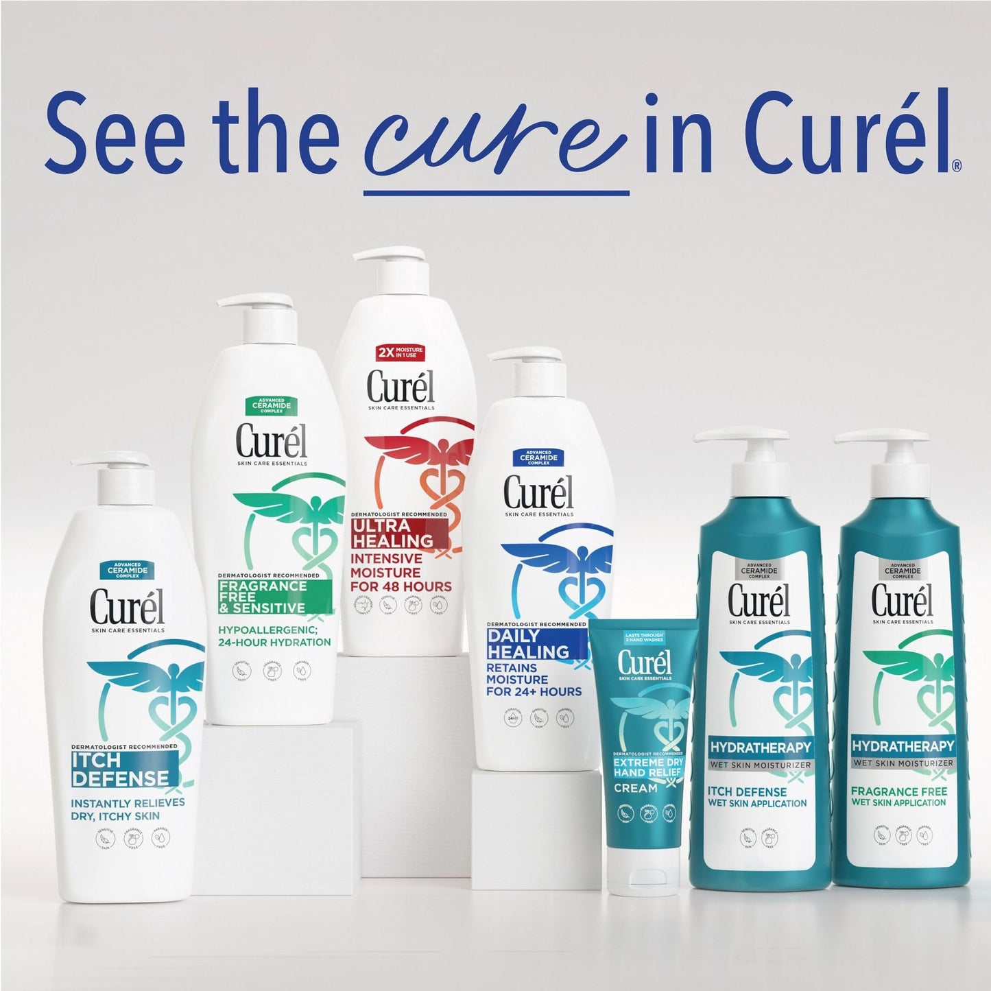 Curel Daily Healing Body Lotion for Dry Skin, Dermatologist Recommended Hydrating Body Lotion with Advanced Ceramides Complex 1 Oz, Pack of 30