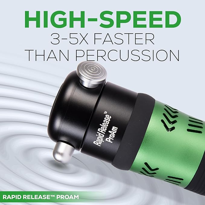 Rapid Release ProAm Cordless Full-Body Massager – Rechargeable – Innovative Sports Massager – Customizable On-The-Go Treatment – High Speed Vibration – for Pro Athletes, Weekend Warriors