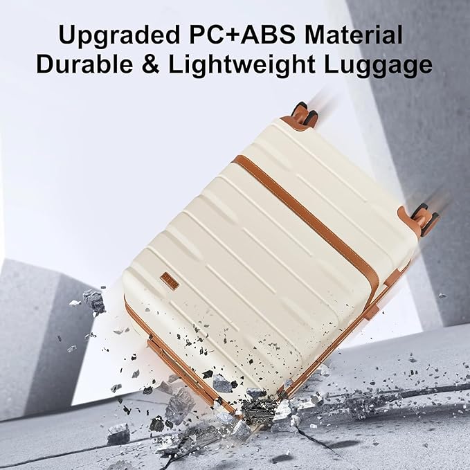Carry on Luggage Sets with TSA Lock,20 Inch Expandable Carry-on Suitcase with Spinner Wheels,Hard Shell Lightweight Rolling Travel Luggage with YKK Zippers (Gray)