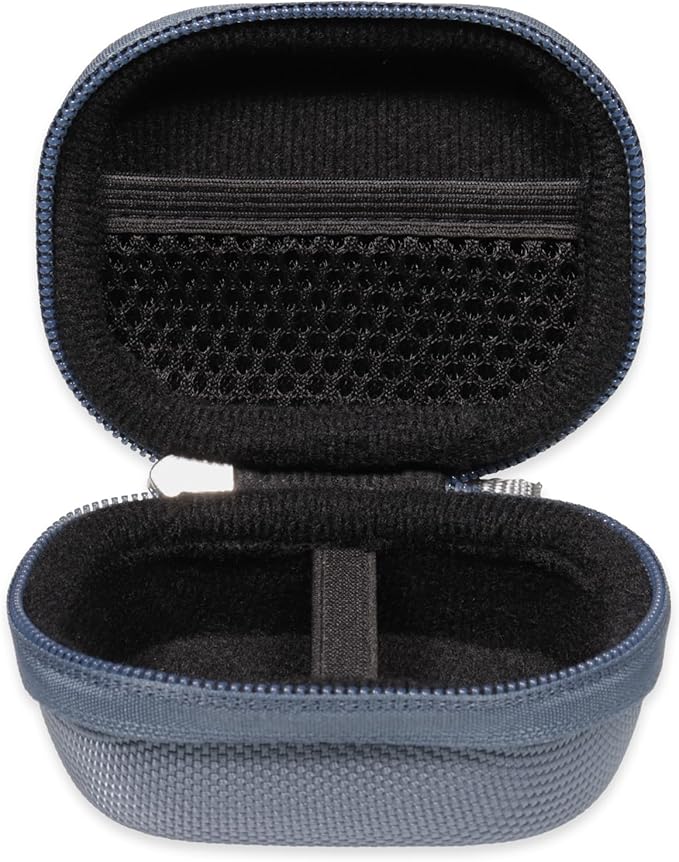 CaseSack Case for JLab Go Pop+,Go Air Pop, Air, Air Tones+/ Tones, JBuds Mini True Wireless Earbuds, Compact Organizer for The Charger case and Charger Cord (Stone Blue)