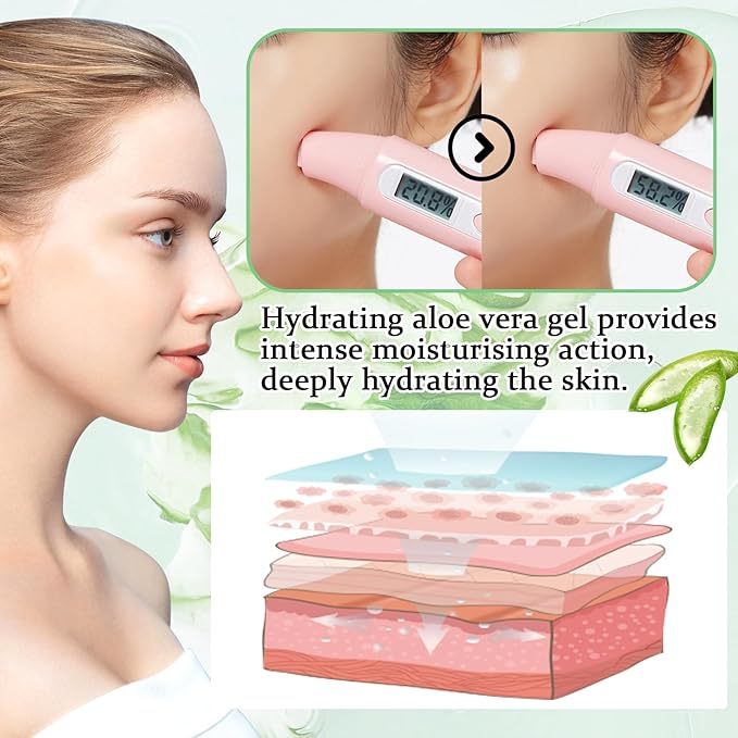 8PCS Aloe Vera Gel for Face & Skin,Organic Aloe Vera Gel,Hydrating After Sun Cream for Travel Size,Moisturizing Lotion for Skincare,After Sun Lotion for All Skin Type(D)