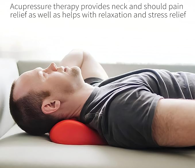 Acupressure Neck Pain Relief Pillow | Cervical Traction Device & Neck Pain Pillow for Muscle Tension & Relaxation | Helps Relieve Neck & Shoulder Pain | FSA & HSA Store Eligible