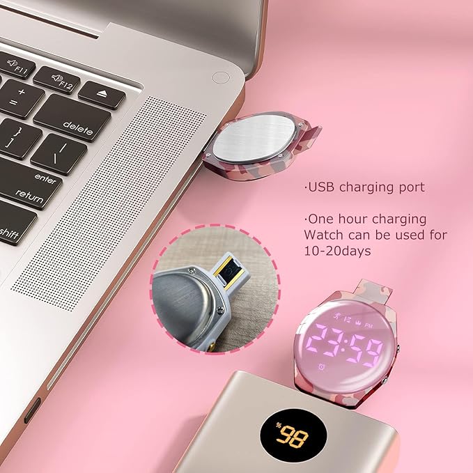 Kids Watches for Girls Boys Digital Sport Watch with Step Counter Pedometer Vibration Alarm Clock, No App Waterproof Fitness Tracker Kids Watch Boys Girls Teens Students Ages 5-16