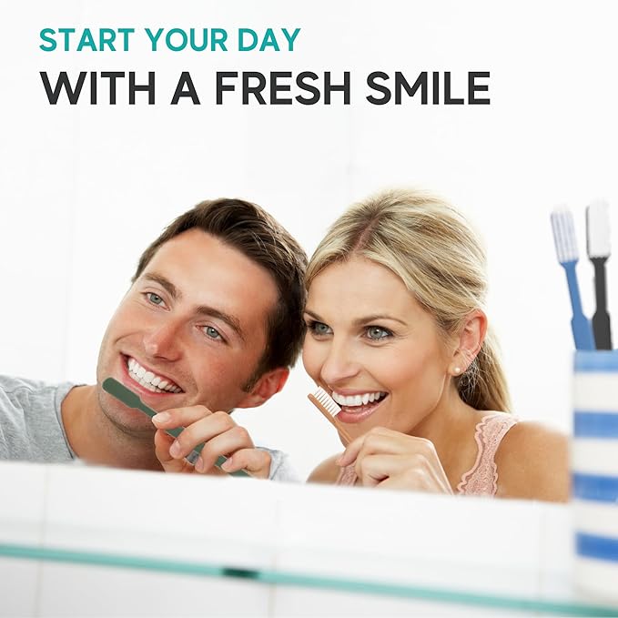 Avistar 80 Prepasted Disposable Toothbrushes Individually Wrapped - Single Use Pre Pasted Disposable Toothbrushes with Toothpaste Built in - Waterless Toothbrush for Travel, Guests, Hotel, & Camping