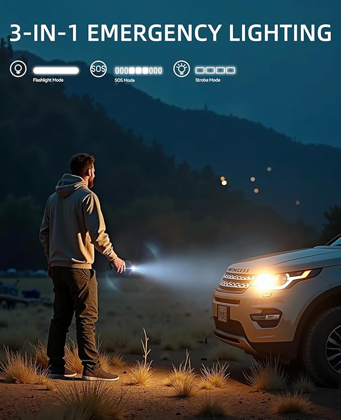 Jump Starter with Air Compressor, 5000A Car Battery Charger Power Jump Box Start 12V Vehicles(Up to 8.5L Gas&7.0L Diesel Engines) Portable Car Booster Jumper Pack Combo150 PSI Tire Inflator