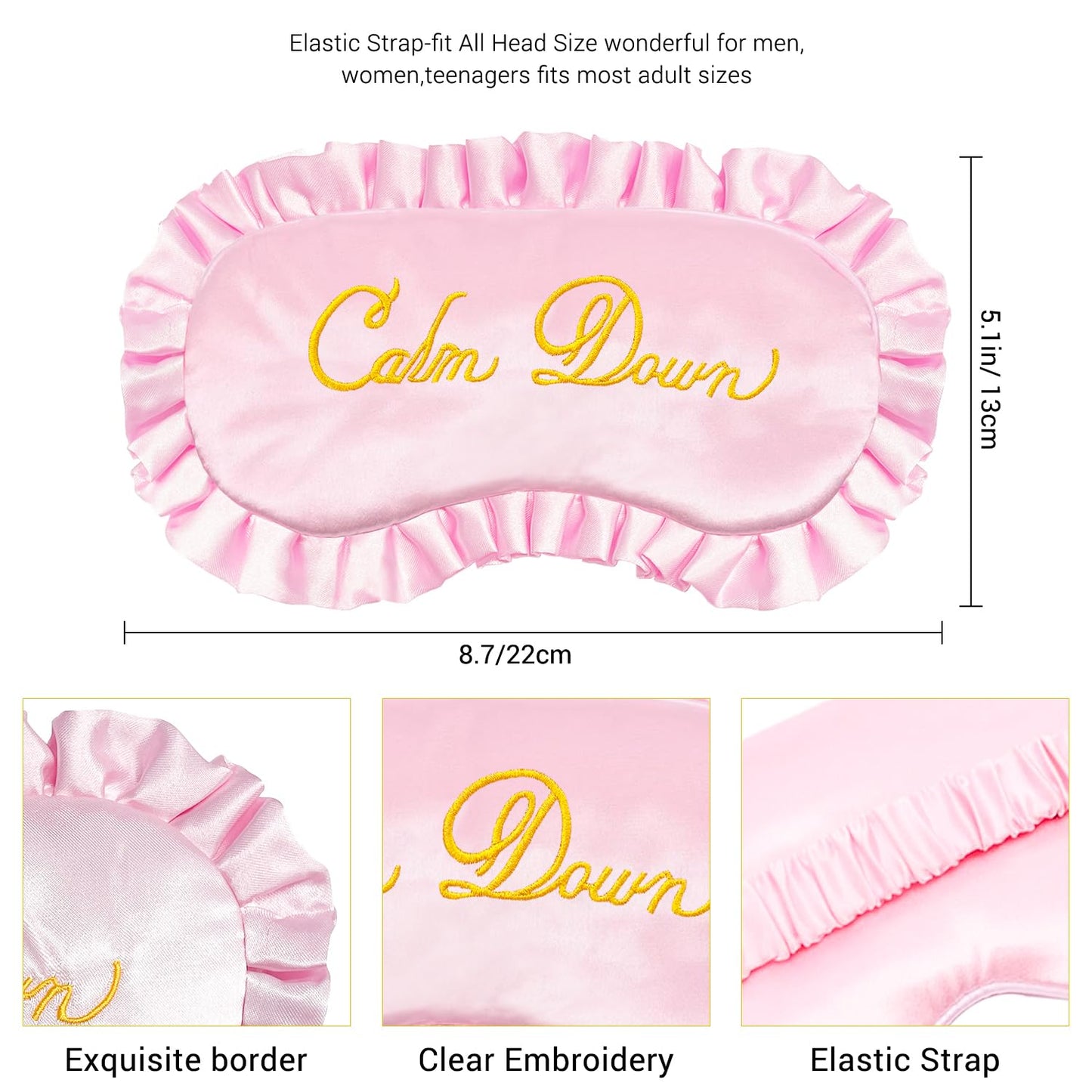 Calm Down Sleep Mask Pink Singer Merch Blindfold Eye Mask Travel Mask Eyeshade for Sleep Over Slumber Pajama Party Supplies Birthday Easter Gifts for Boys Girls Men Women