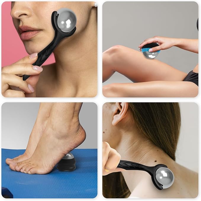 Cold & Hot Therapy Massage Balls – Set of 3 Ice and Heat Physical Therapy Tools for Deep Tissue, Myofascial Release, Trigger Point, Plantar Fasciitis - Back, Neck, Foot, Face, Muscle Pain Relief