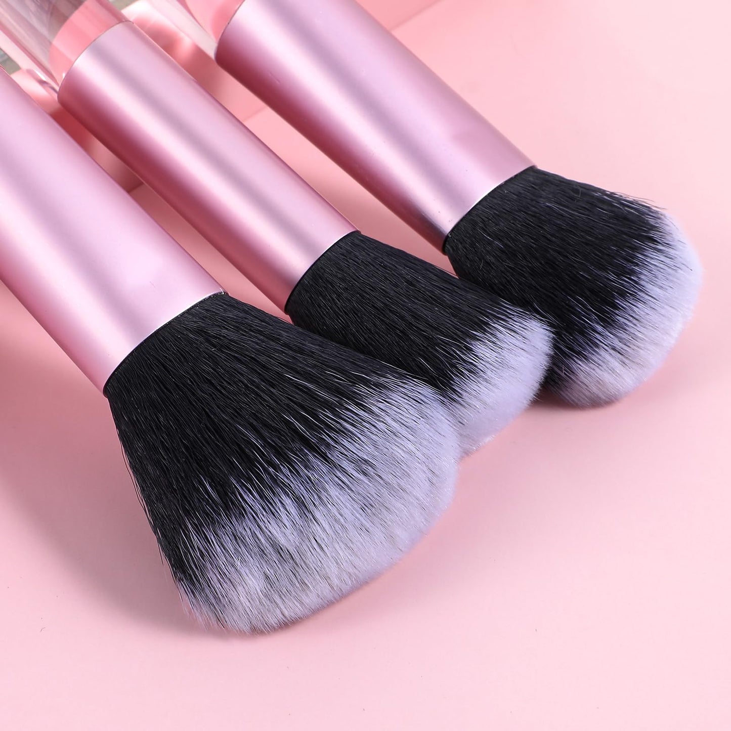 PEOVLVN 10 Pcs Travel Makeup Brushes, Mini Makeup Brushes Travel Set with Case Portable Travel Size Makeup Brushes Cosmetic Brushes Kit for Foundation Eyeshadow Highlight Contour Blush & Concealer