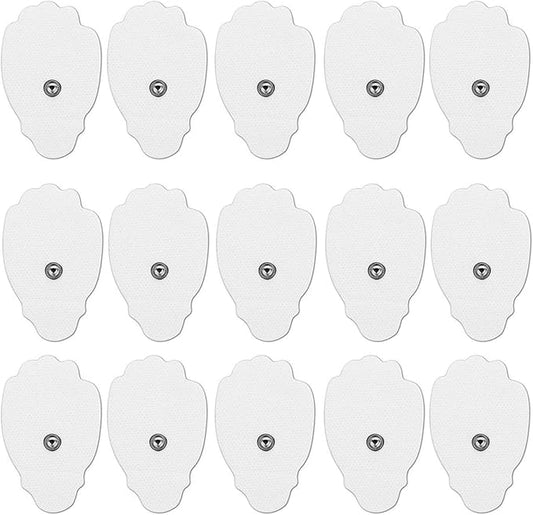 20 Pieces TENS Unit Replacement Pads - Universal 3.5mm Snap-on TENS Electrode Pads High Conductivity, Reusable Electrodes Pads for TENS Massager and Muscle Stimulation
