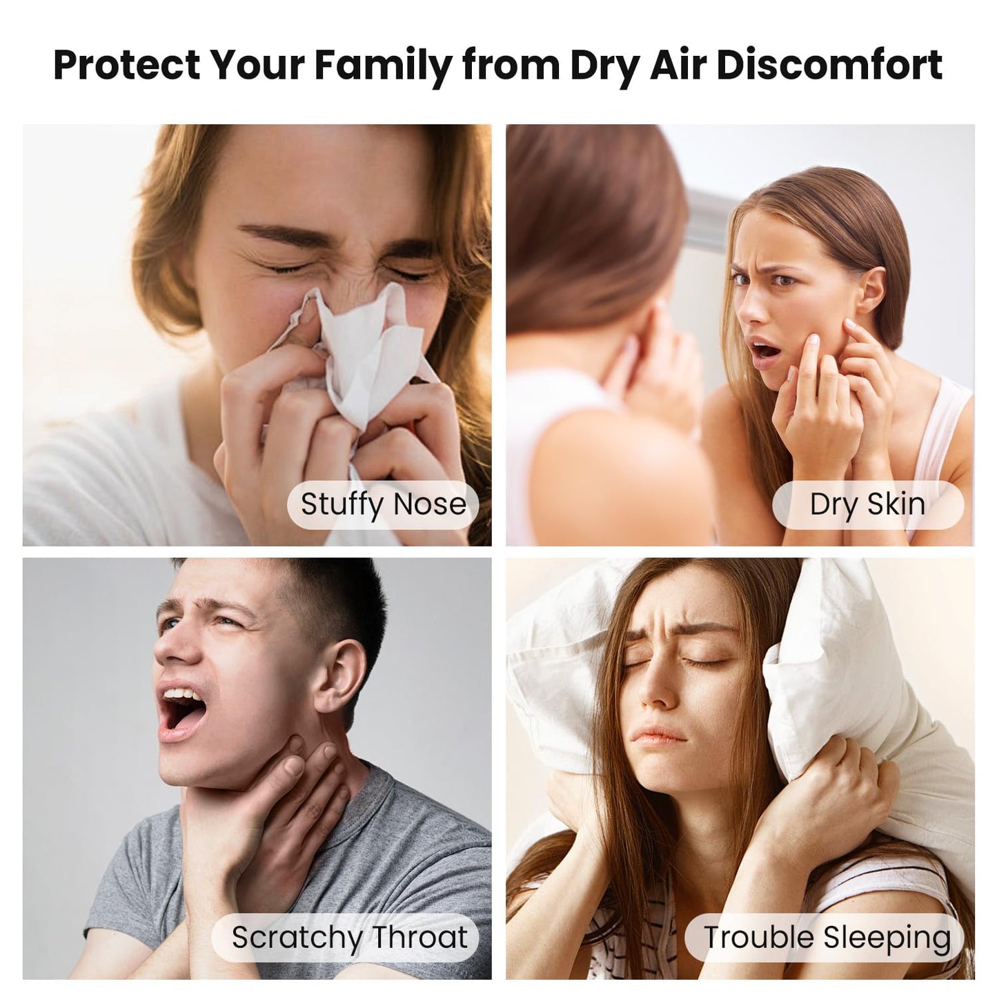 Humidifiers for Bedroom Large Room Home - GloryAir 6L Quiet Top Fill Cool & Warm Mist Humidifier with Smart Humidity Control, Remote Control, 7-Color Light, Humidistat, Oil Diffuser for Plants & Baby