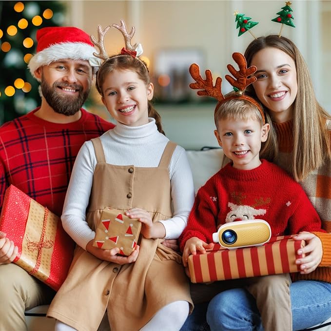 ARTSEA Mini Portable Projector for iPhone - HD 1080P Support Pico Movie Projector to Watch Cartoon, Phone Projector Compatible with HDMI, USB, TV Stick, Laptop, iOS and Android