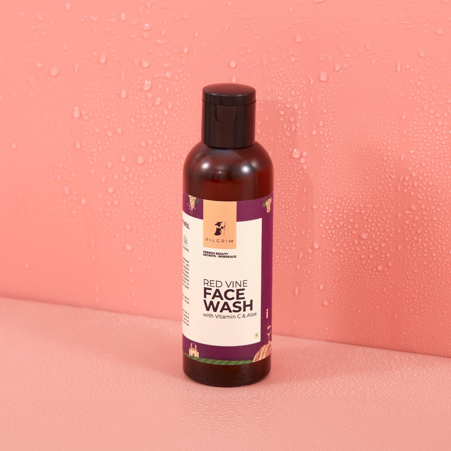 Pilgrim Red Vine Face Wash | Hydrating Cleanser with Retinol, Mulberry & Vitamin C | Removes Dirt, Impurities, Refreshes & Revitalizes Skin | For Soft, Radiant Glow | 3.38 Fl Oz (100ml)