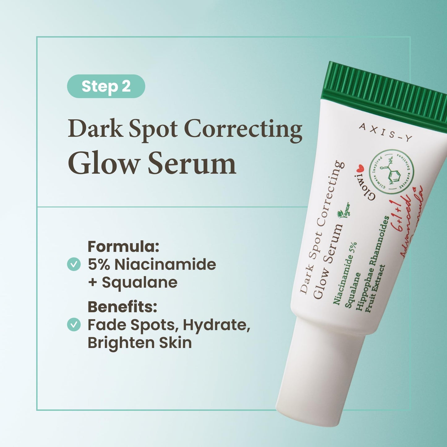 AXIS-Y The Mini Glow Trio Dark Spot Correcting Travel Size Gift Set - Toner 0.41 fl. oz., Serum 0.169 fl. oz., Cream 0.169 fl. oz. - Vegan Korean Skin Care