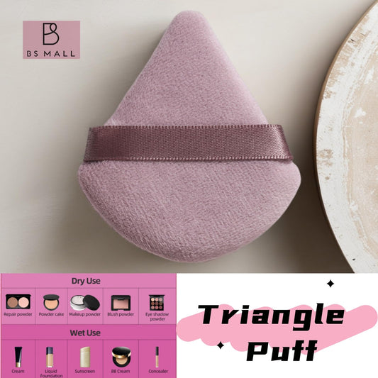 BS-MALL Travel Makeup Brushes Kabuki Premium Synthetic Foundation Powder Concealers Short Handle But Full Size 7 PCS with Triangle Puff & Storage Bag (Rose Pink)