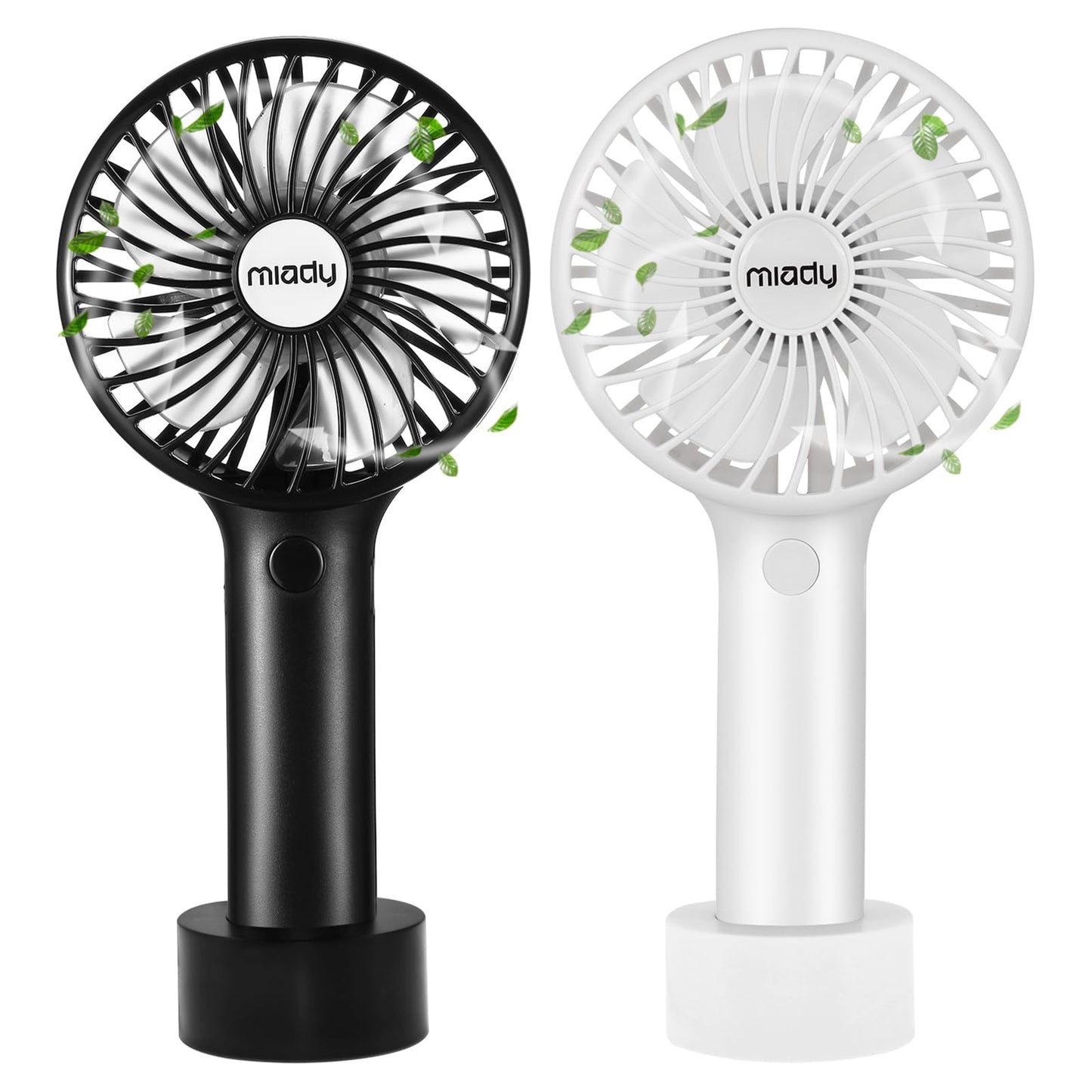 2-Pack Upgraded 5000mAh Portable Handheld Fan 3 Speed Mini USB Strong Wind 7-20 Hours Runtime Personal Electric for Travel Office Outdoor