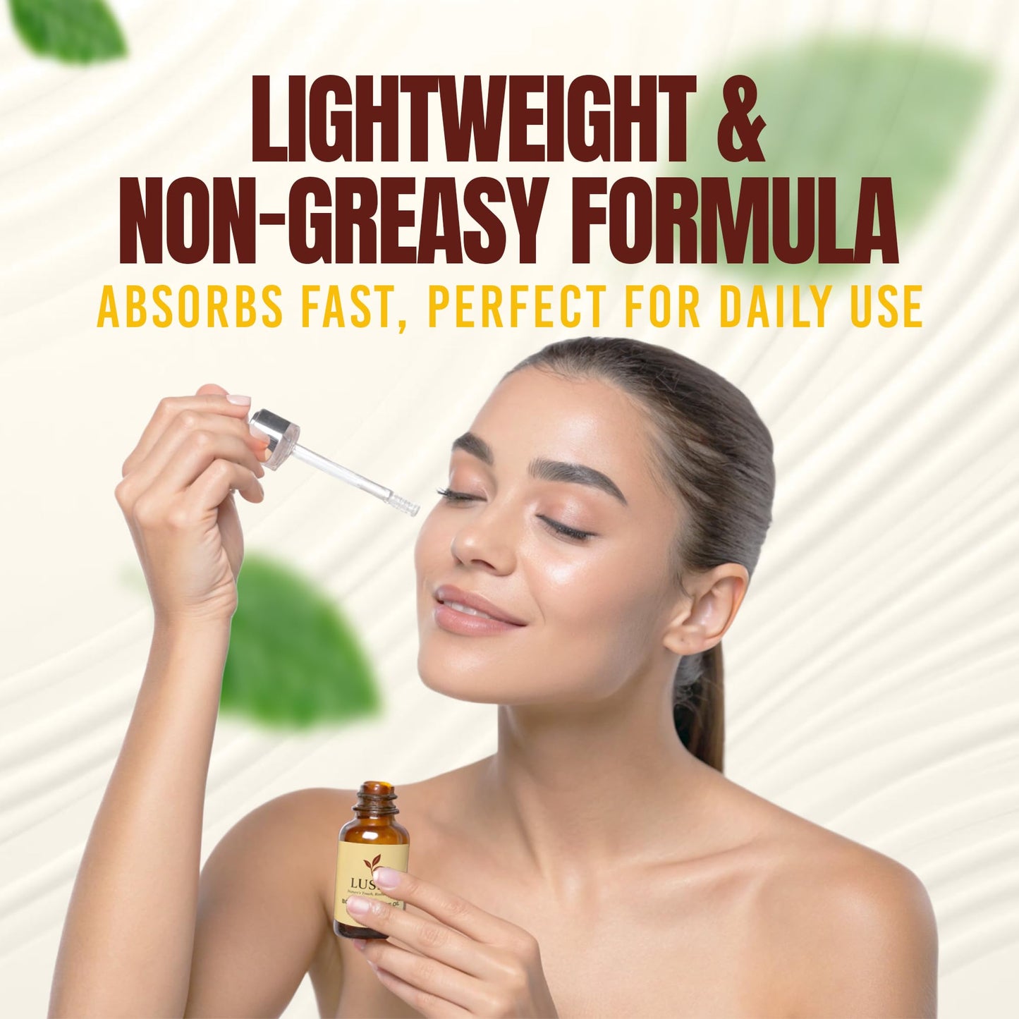 LUSHÉ Botanical Face Oil with Argan, Jojoba, Rosehip & Vitamin E – Lightweight, Hydrating, Non-Greasy Glow for All Skin Types – 30 ml