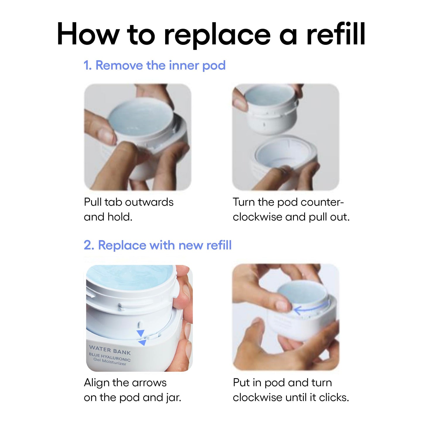 LANEIGE Water Bank Blue Hyaluronic Gel Moisturizer Mini: Lightweight Hydrating Face Gel with Mint Extract, Hypoallergenic & Dermatologist-Tested