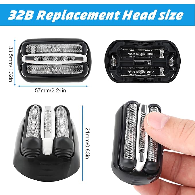 32B Shaver Replacement head Compatible with Braun 30 series shaver 301S, 310S,