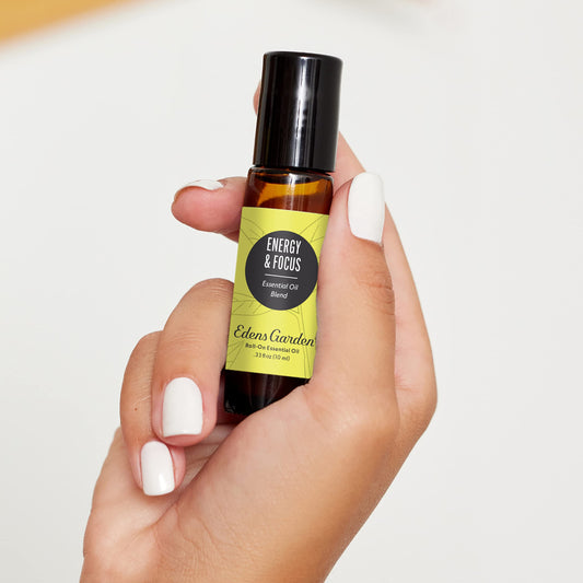 Edens Garden Energy & Focus Essential Oil Roll-On Blend- 100% Pure Premium Grade, Natural, Therapeutic, Aromatherapy, Kid & Skin Safe, The Best for Wellness, Gifts Pre-Diluted 10 ml (.33 fl oz)