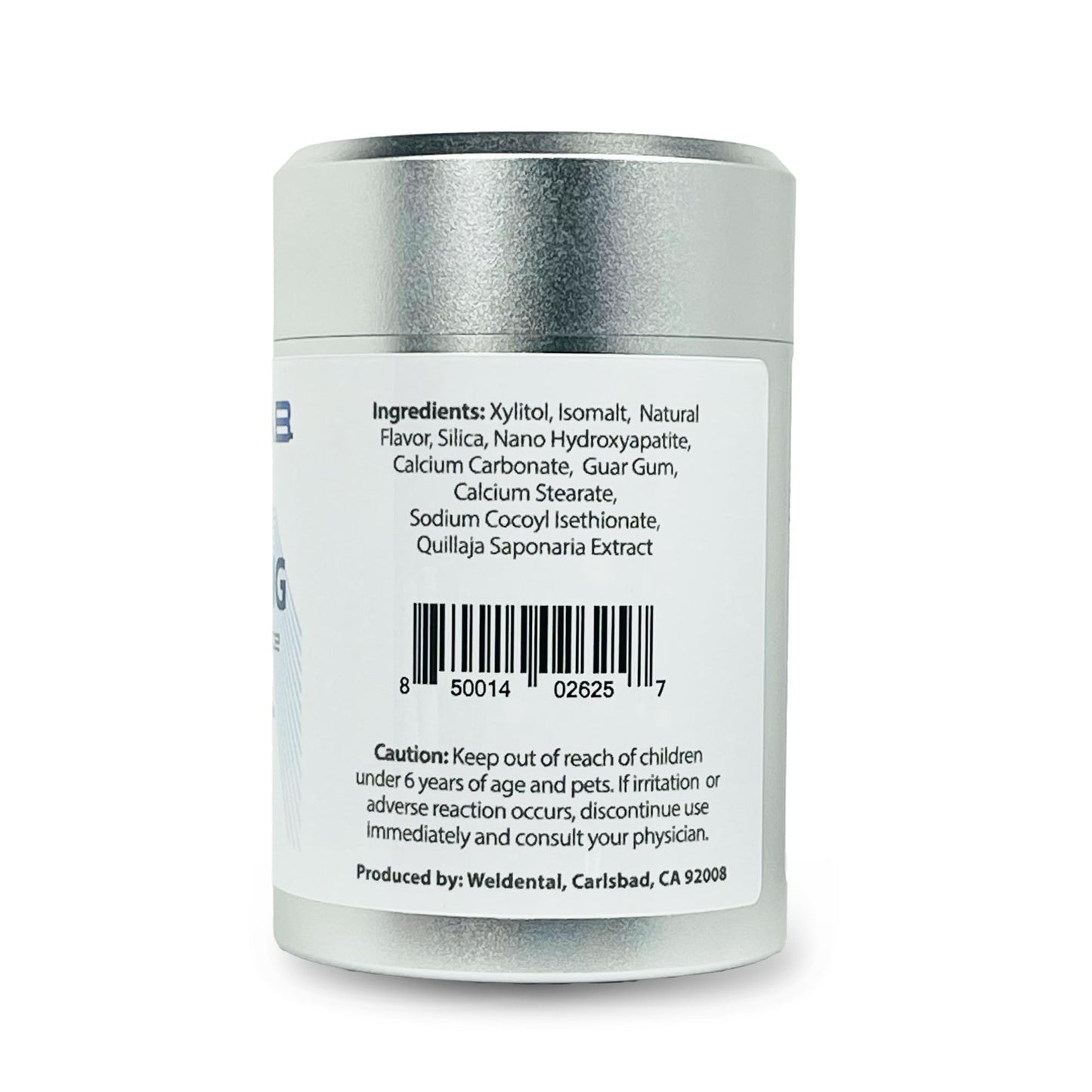 Weldental Chewtab Advanced Whitening Toothpaste Tablets with Nano Hydroxyapatite (Peppermint)