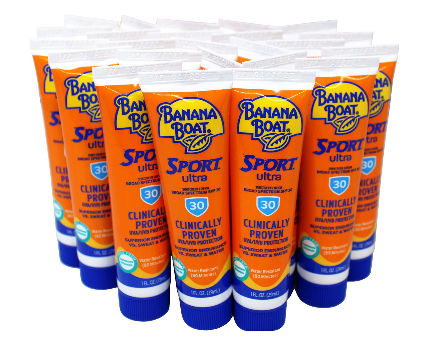Banana Boat Sport Ultra SPF 30 Sunscreen Lotion, Travel Size Sunscreen, 1oz - 24 Count