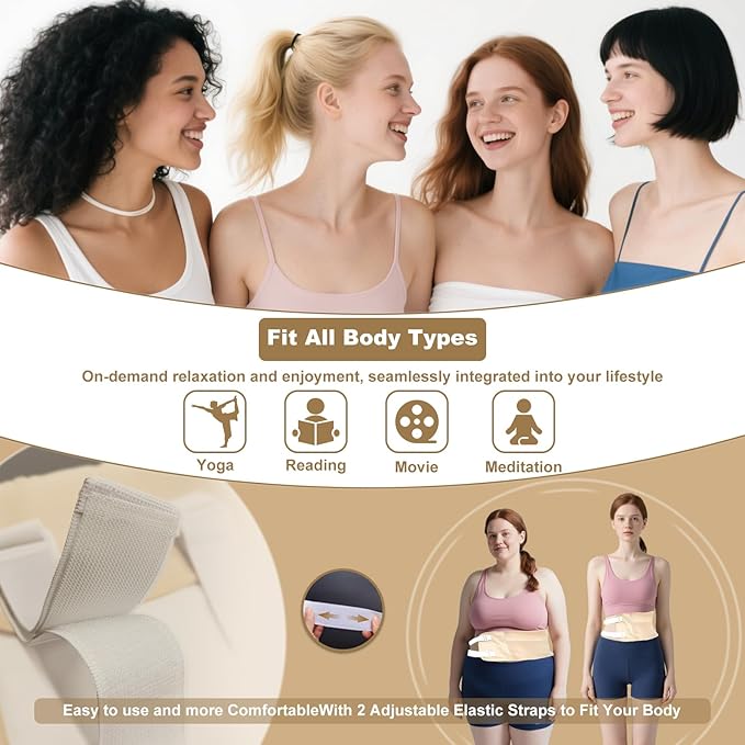 Castor Oil Pack Kit for Women & Beginners – 4 Reusable Wraps + 60ml Organic Oil & Guide | Liver, Belly, Neck, Breast Detox Set | Leakproof & Adjustable MagicSeal Design