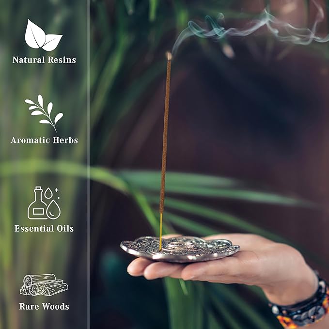 Kasturi Incense Sticks, Organic Hand Dipped Incense, Natural Herbs & Aromatic Ingredients, Contain 40 Sticks Inside, Burn Time 45 to 60 Minutes, Spiritual Gifts, Bliss Incense by Karma Pledge