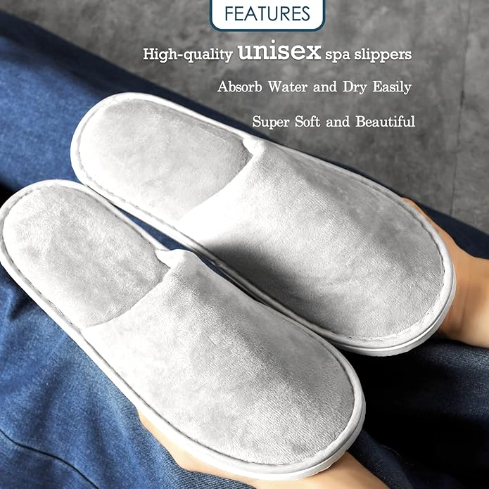 6-10 Pairs Spa Slippers, Non Slip Disposable Slippers For Guest, Washable Reusable, Which Can Be Used As Women Men, House, Indoor, Bathroom, Bedroom, Hotel, Bride Slippers