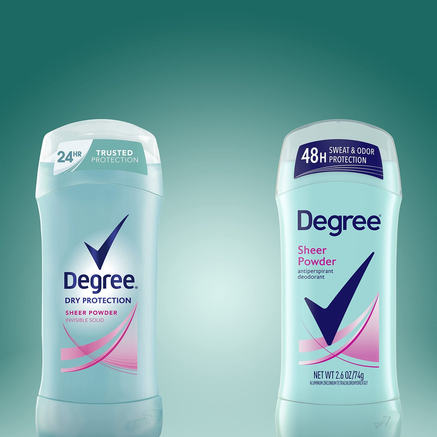Degree Original Antiperspirant Deodorant Sheer Powder Pack of 6 48-Hour Sweat & Odor Protection Antiperspirant for Women 2.6 oz