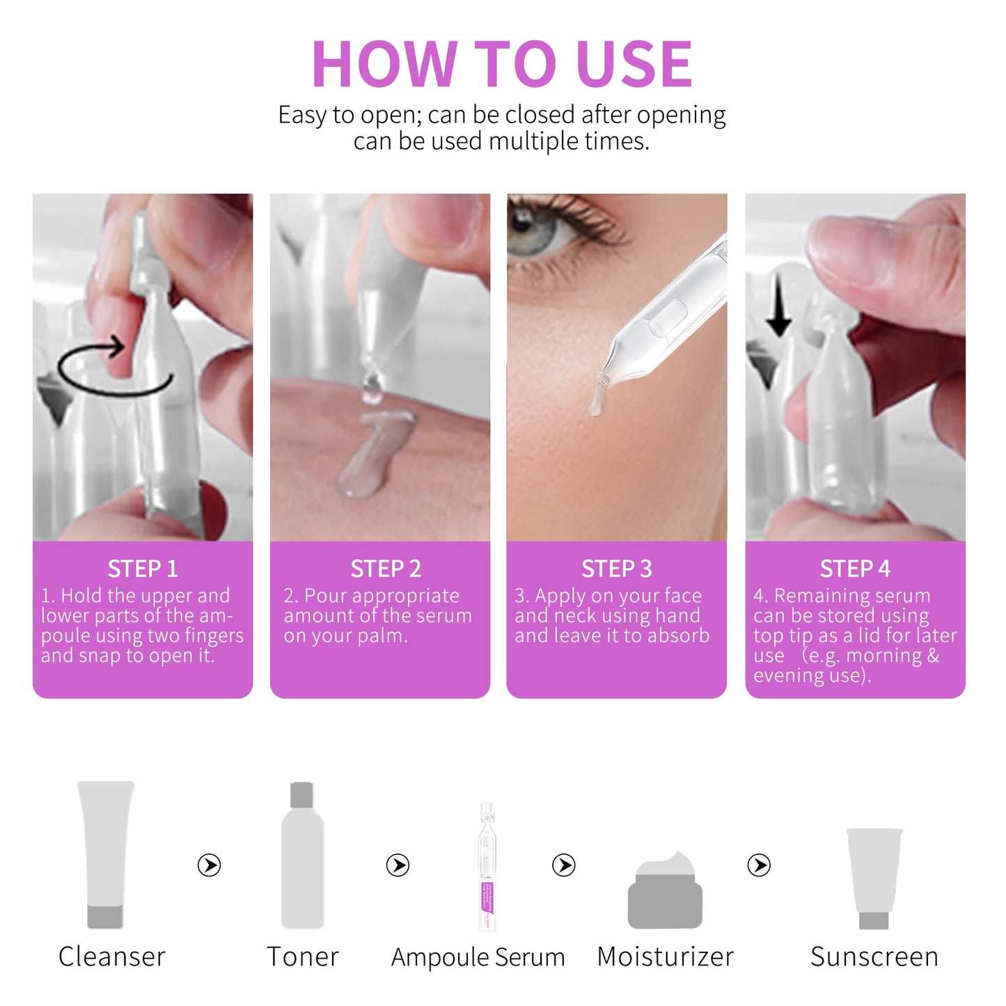 Ceramide Serum for Dry Sensitive Skin – Triple Ceramide Complex with Hyaluronic Acid, Hydrates & Repairs Skin Barrier, Soothes Redness & Irritation, 1.8ml x 30 Ampoules