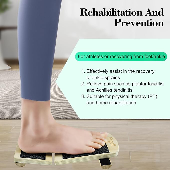 Ankle Balance Board for Ankle Strengthener & Physical Therapy - Adjustable Single Leg Board for Recovery from Sprains, Plantar Fasciitis | Stability Trainer with Video Guide and Carry Bag