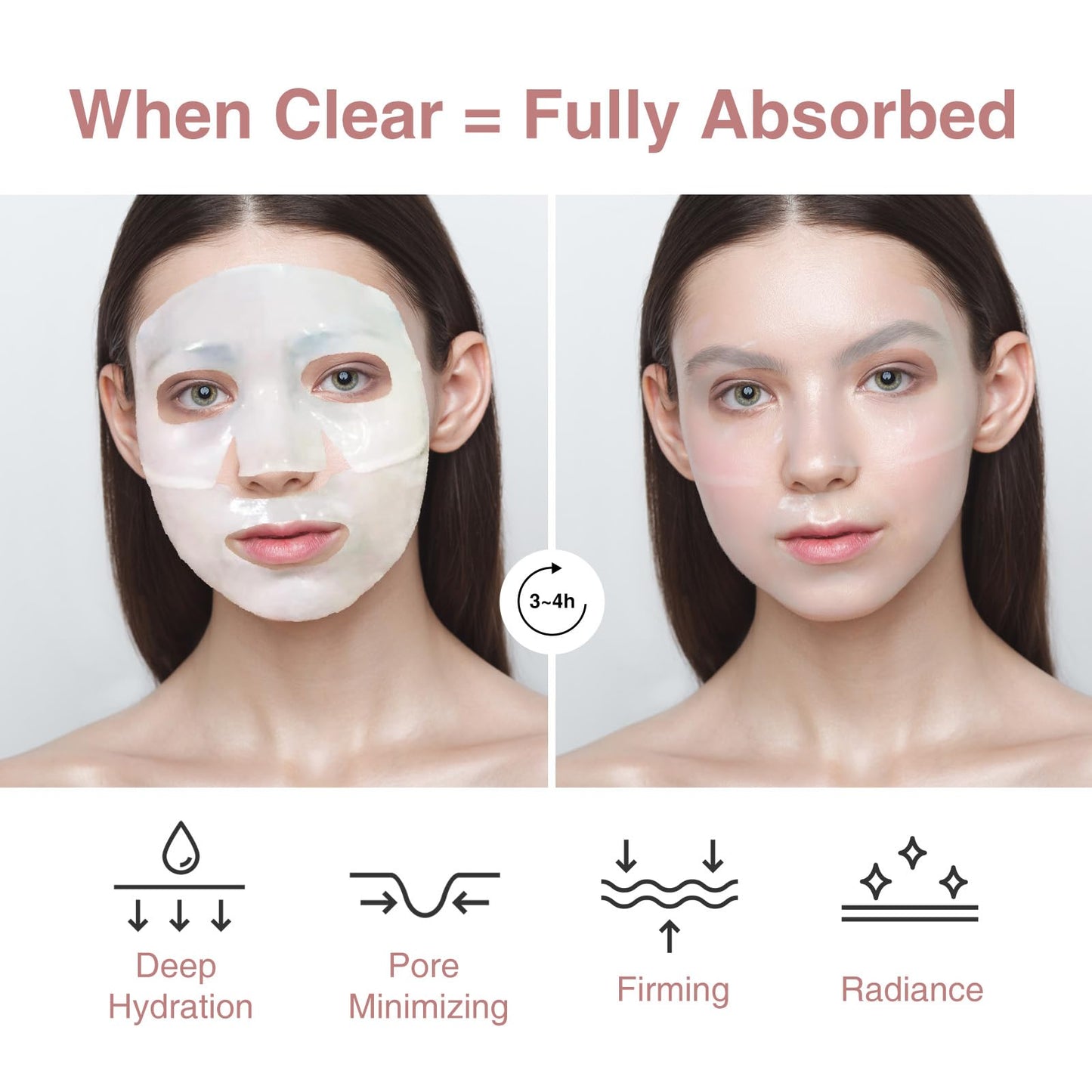 Elixbloom Bio-Collagen Face Mask, Real Deep Collagen Overnight Mask, Hydrating Collagen Face Mask, Facial Sheet Masks for Skincare, Pore Minimizing, Firming, Elasticity Improvement, and Moisturizing.